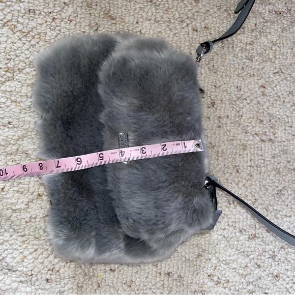 Calvin Klein Leilani micro pebble top crossbody furry grey bag - Picture 10 of 11